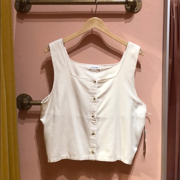 Lacausa Linnie Silk Top in Natural - Picture 2 of 2